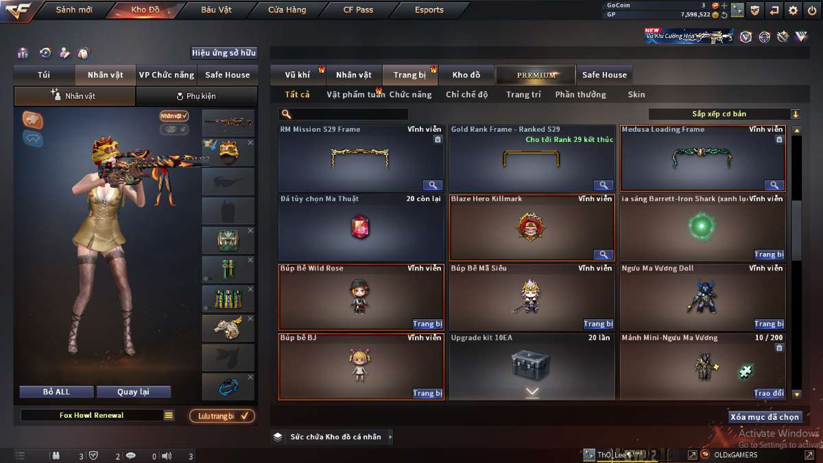 shop acc cf uy tin gia re